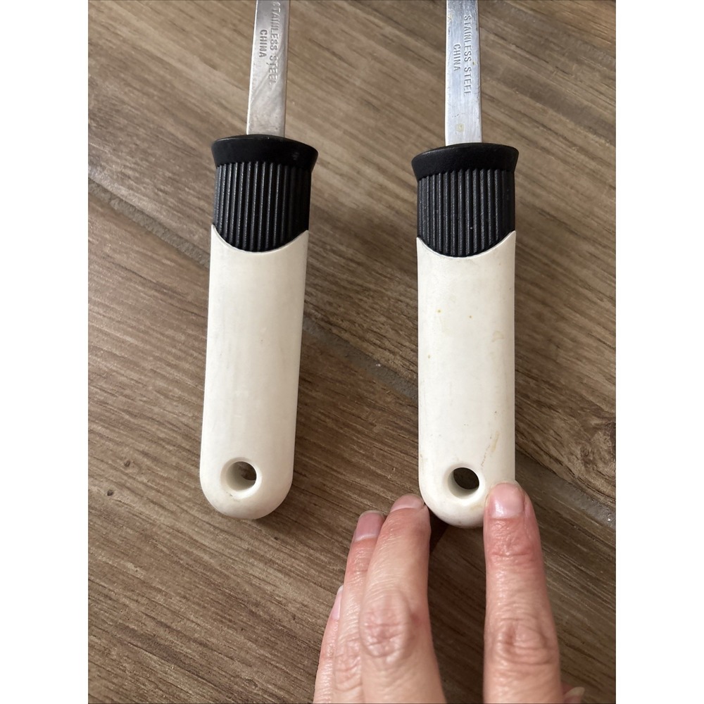 2 Vintage EKCO‎ Kitchen Utensils Black Handles Grandma Core - Picture 4 of 6